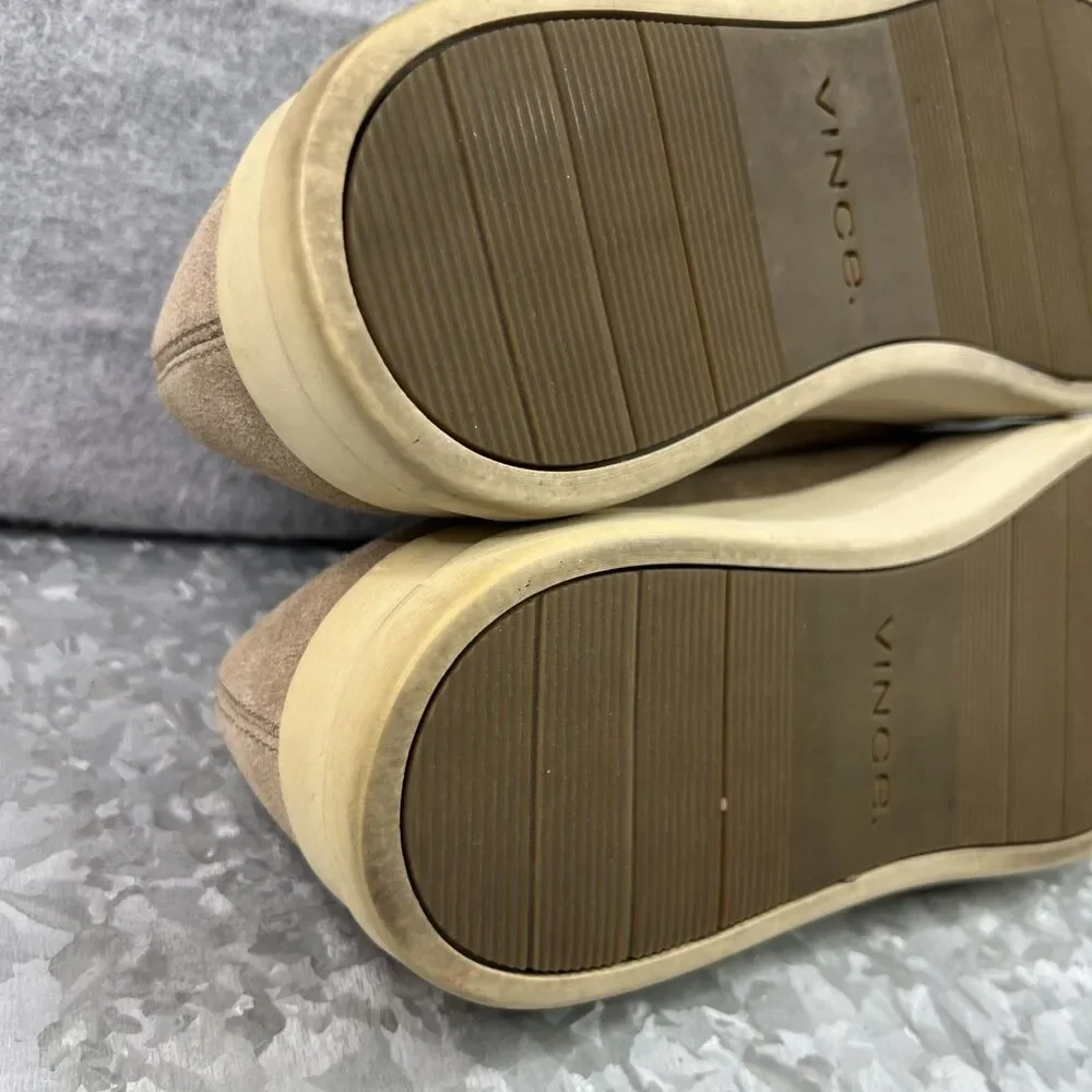Vince Men's Copeland Suede Sneaker Beige 10 Casual Minimalist Quiet Luxury